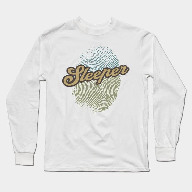 Sleeper Fingerprint Long Sleeve T-Shirt by anotherquicksand